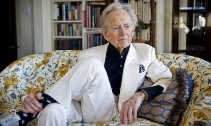 Tom Wolfe, el 26 de juliol del 2017, a la seva casa de Nova York.