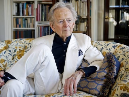 Tom Wolfe, el 26 de julio de 2017, en su casa de Nueva York.