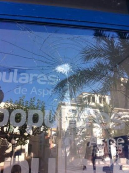 Consecuencias de la agresión a la sede del PP de Aspe.