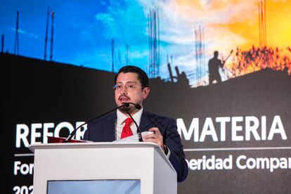 Carlos Martínez, director general del Infonavit, durante el Foro 'Vivienda Justa y Prosperidad Compartida'.