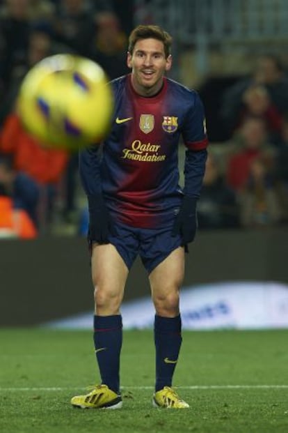 Messi, en el último partido de Liga