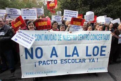 Manifestación contra la LOE, celebrada en Madrid el pasado noviembre.