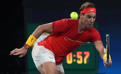 Nadal, este viernes contra Goffin.