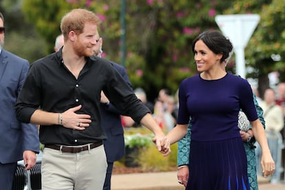 El príncipe Harry con el anillo Oura en una visita a Nueva Zelanda en 2018.