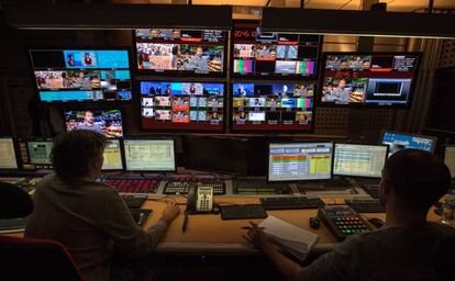 Sala de control en TVE.