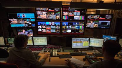 Sala de control en TVE.