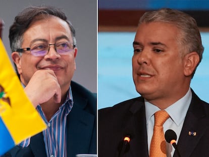 El presidente electo, Gustavo Petro, y el presidente en turno, Iván Duque.