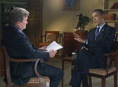 Barack Obama en el programa de la televisión estadounidense '60 Minutes'.