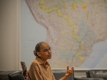 Marina Silva, en su oficina de Brasilia.