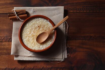 Arroz con leche con un toque de canela.