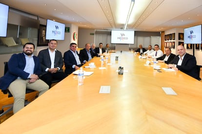 Reunión de la oposición Va por México, con los presidentes del PRI, el PAN y el PRD.