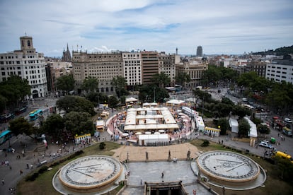 Imagen aérea de la edición 2024 del Tast a la Rambla.