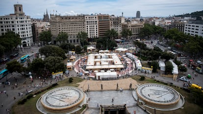 Imagen aérea de la edición 2024 del Tast a la Rambla.