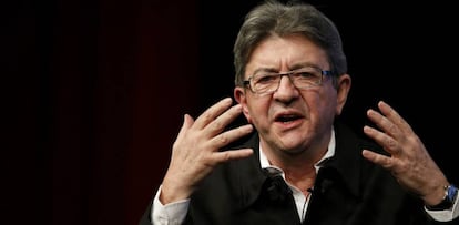 Jean-Luc Mélenchon, durante un discurso en Le Mans, el pasado miércoles.