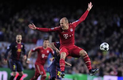 Robben en un lance del partido.