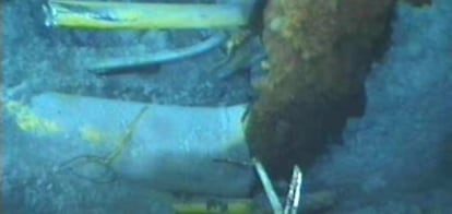 Imagen del vertido de crudo del Golfo de México tomada de una grabación de BP