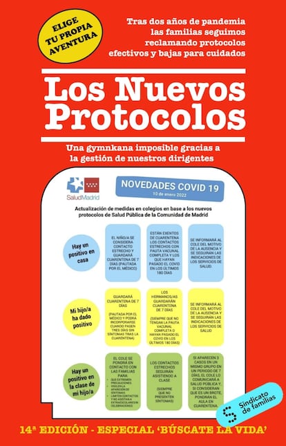 'Elige tu propia aventura' edición Nuevos Protocolos Covid, del Sindicato de Familias.