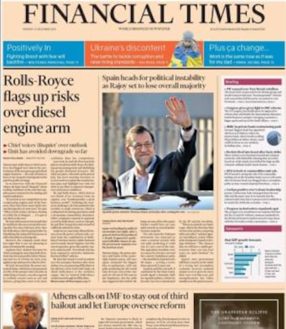 Portada del FInancial Times.