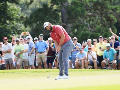 Jon Rahm, en el séptimo hoyo.