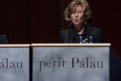 La presidenta del Palau de la Msica, Mariona Carulla, ayer en el acto del Petit Palau.