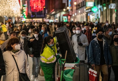 La calle Preciados, en el centro de Madrid, el pasado 28 de noviembre.

