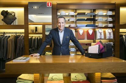 Gildo Zegna, en la tienda de Ermenegildo Zegna en Barcelona