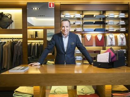 Gildo Zegna, en la tienda de Ermenegildo Zegna en Barcelona