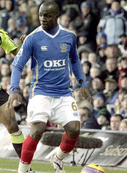 Lassana Diarra, con el Portsmouth.