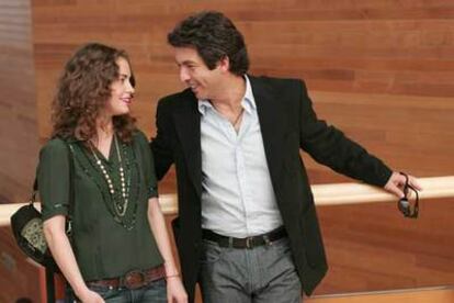 Dolores Fonzi y Ricardo Darín, protagonistas de <i>El aura.</i>