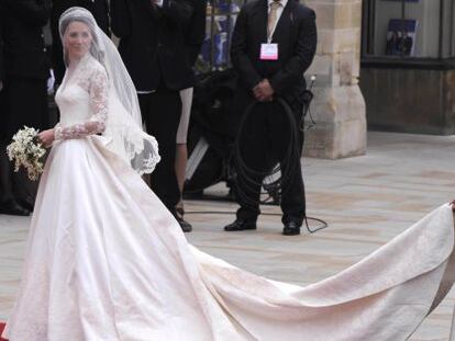 Pippa Middleton, dama de honor en la boda de su hermana Kate.