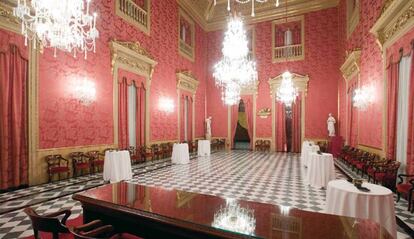 Salón Dorado de la Llotja de Mar de Barcelona.