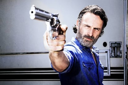 Andrew Lincoln como Rick Grimes en la octava temporada de 'The Walking Dead'.