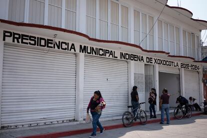 Oficina principal de la Presidencia Municipal de las autoridades de Xoxocotla.