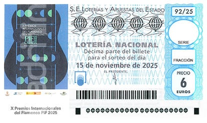 Décimo de Lotería Nacional del sábado 15 de noviembre de 2025