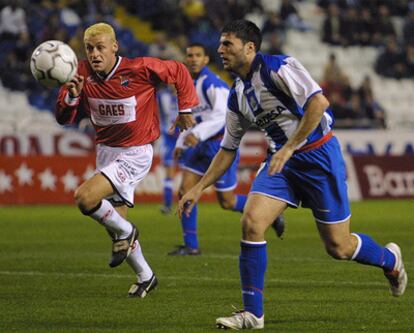 Imagen del duelo entre el Figueres y el Deportivo, las semifinales de Copa de 2002.