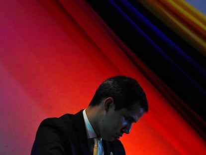 Juan Guaidó durante una sesión de la Asamblea Nacional, en Caracas.