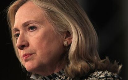 La secretaria de Estado, Hillary clinton, durante una conferencia reciente.