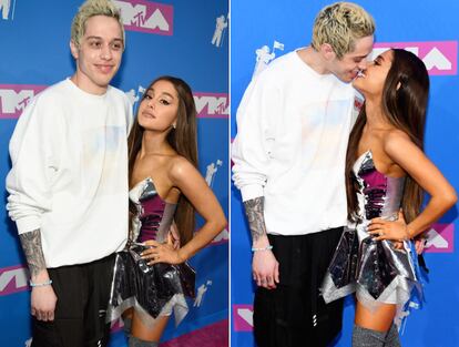 Pete Davidson y Ariana Grande.