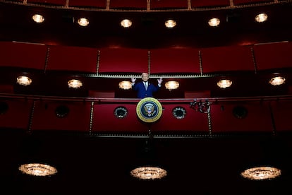Donald Trump durante una visita al Centro John F. Kennedy para las Artes Escénicas en marzo de 2025. 