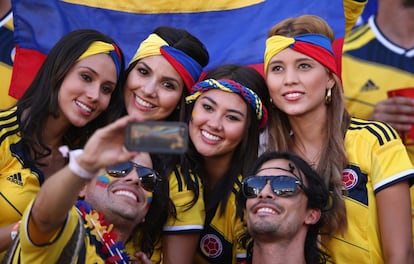 Torcida colombiana em Cuiabá.