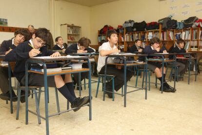 Una clase de sexto de primaria en un colegio de Irún.