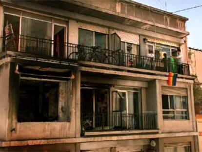 Nueve intoxicados en el incendio de un edificio del centro de Valencia