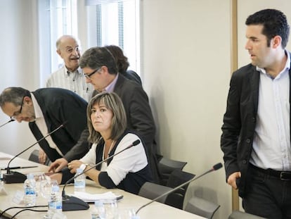 Reunión de la FMC, con su presidente, Xavier Amor (d).