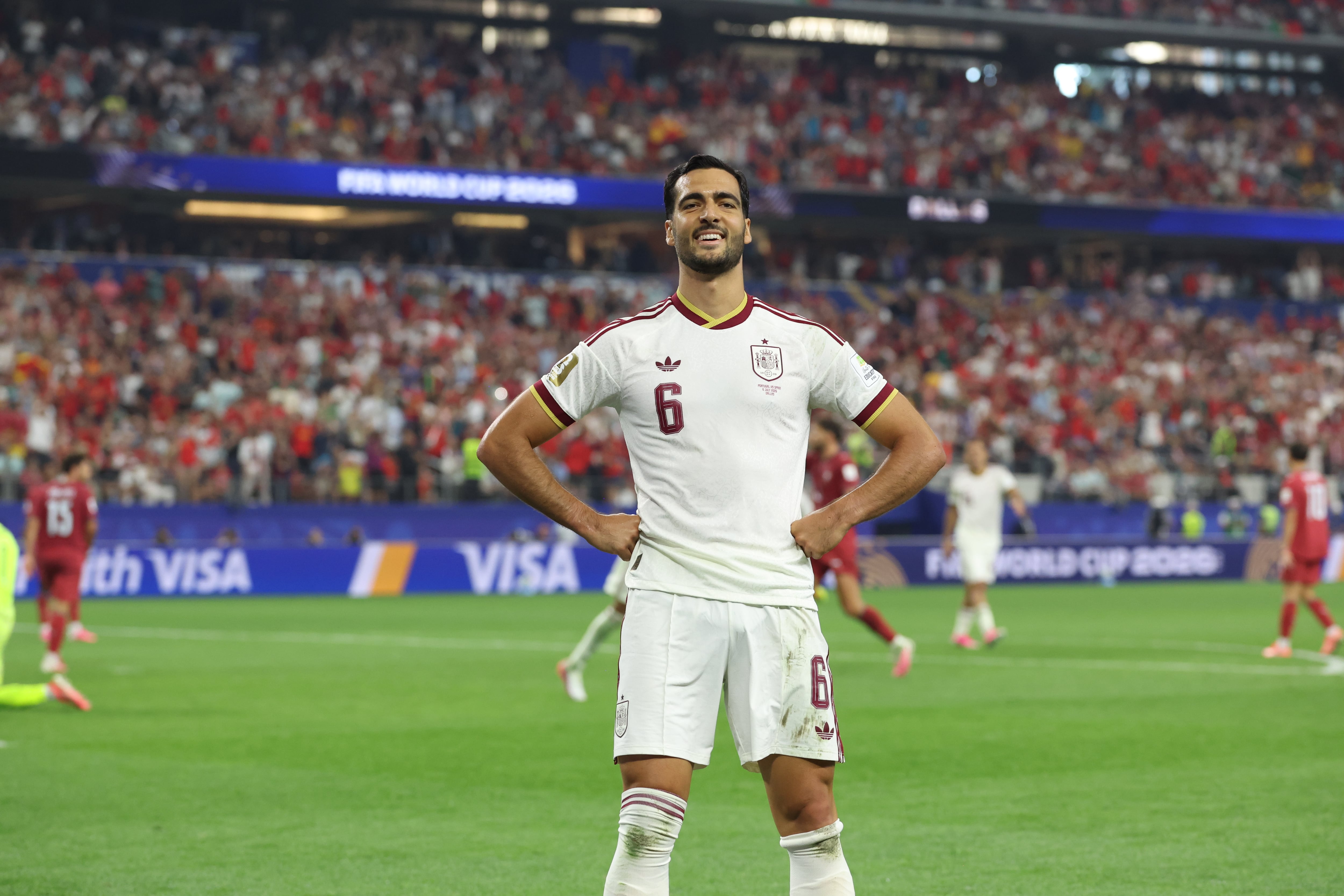 Merino celebra el gol. 