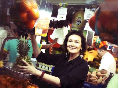 Clara S&aacute;nchez, fotografiada en el Mercado de los Mostenses. 