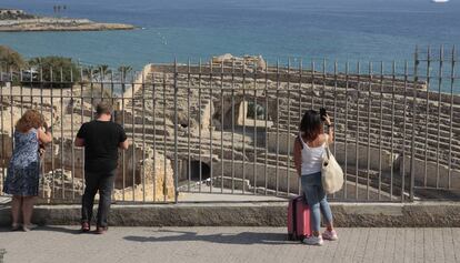 Vista del anfiteatro romano de Tarragona.