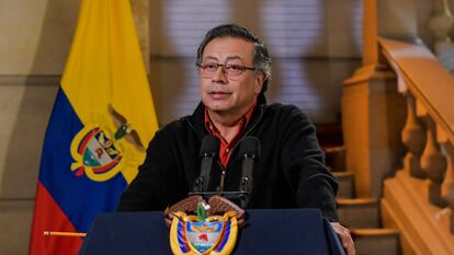 Gustavo Petro durante la alocución presidencial desde Bogotá, el 4 de septiembre.