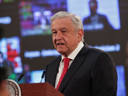 El presidente de México, Andrés Manuel López Obrador, durante la Cumbre de Líderes sobre el Clima.