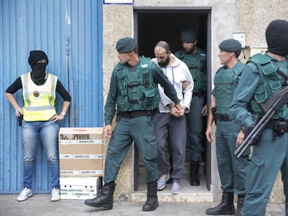 A suspect of jihadism arrested on Sunday at the Madrid airport.