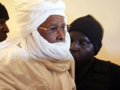 El exdictador chadiano Hissène Habré, durante el juicio celebrado en Dakar en 2016.